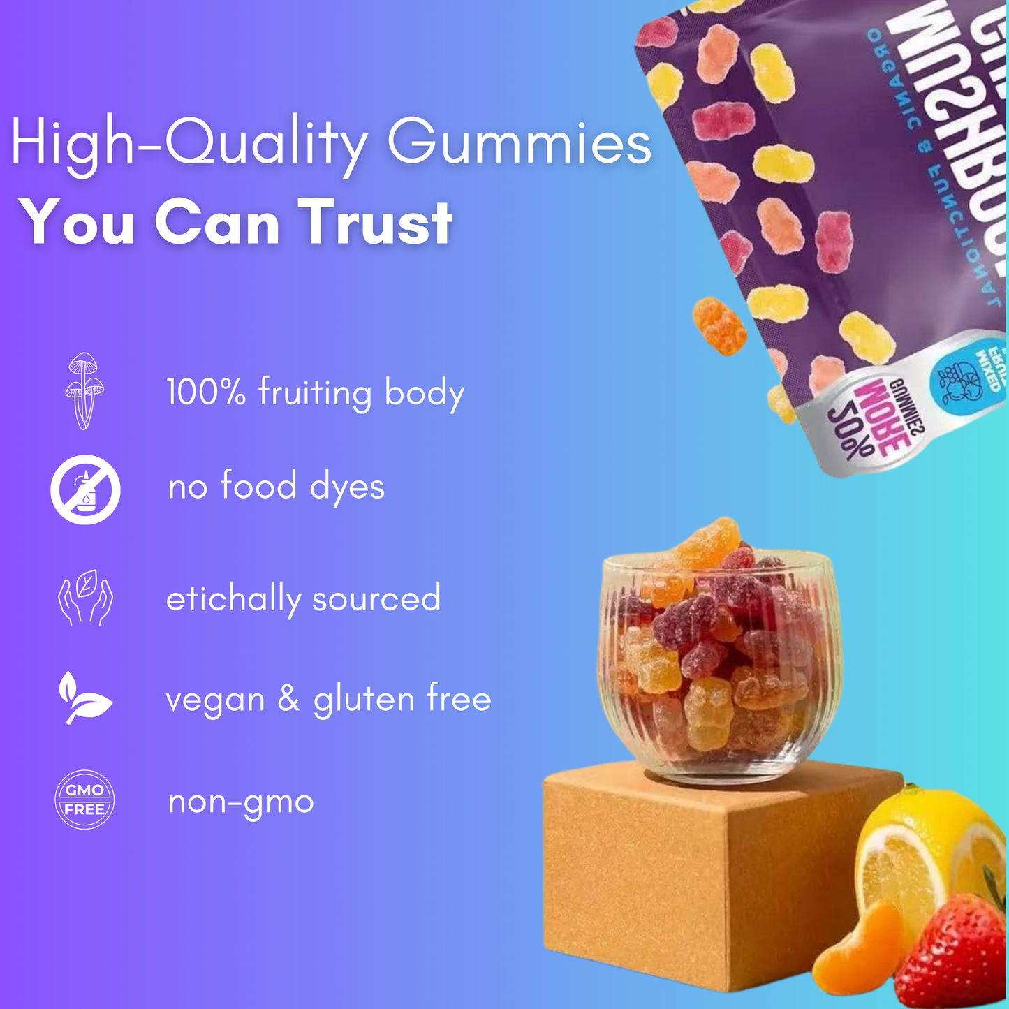 Brain Boosting Mushroom Gummies